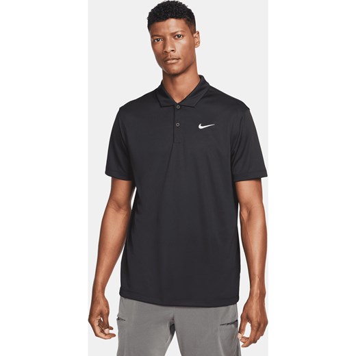 Męska koszulka polo do tenisa NikeCourt Dri-FIT - Czerń ze sklepu Nike poland w kategorii T-shirty męskie - zdjęcie 161524325