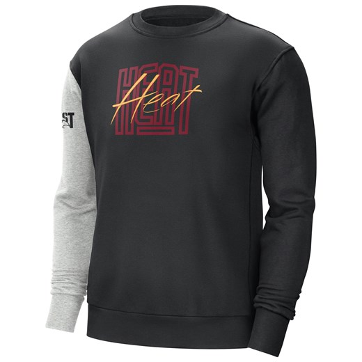 Męska bluza dresowa z dzianiny Nike NBA Miami Heat Courtside - Czerń Nike XL Nike poland