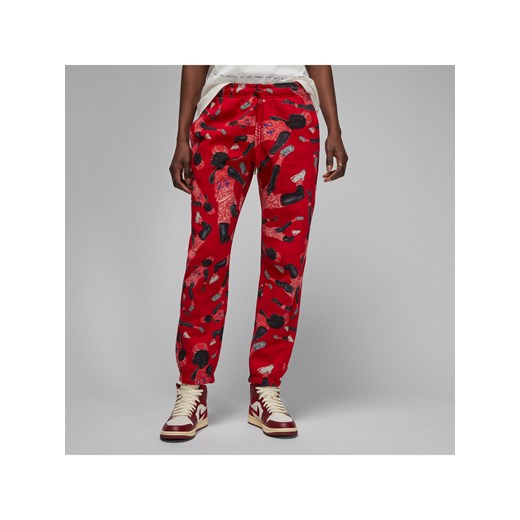 Damskie spodnie z dzianiny Brooklyn Jordan Artist Series by Parker Duncan - Czerwony ze sklepu Nike poland w kategorii Spodnie damskie - zdjęcie 161525139