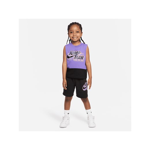 Zestaw koszulka bez rękawów i spodenki dla maluchów Jordan - Czerń Jordan 2T promocyjna cena Nike poland
