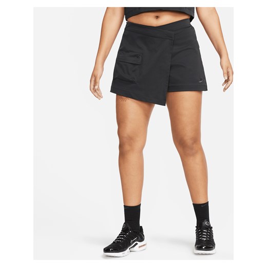 Spódnico-spodenki damskie z wysokim stanem Nike Sportswear Tech Pack - Czerń ze sklepu Nike poland w kategorii Szorty - zdjęcie 161525288