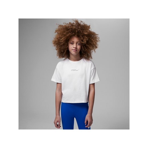 T-shirt dla dużych dzieci Paris Saint-Germain Jordan - Biel ze sklepu Nike poland w kategorii Bluzki dziewczęce - zdjęcie 161525405