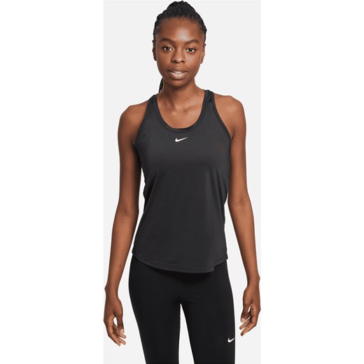 Damska koszulka bez rękawów o dopasowanym kroju Nike Dri-FIT One - Czerń ze sklepu Nike poland w kategorii Bluzki damskie - zdjęcie 161526158