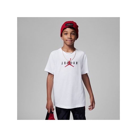 T-shirt dla dużych dzieci z grafiką Jordan Jumpman Sustainable - Biel Jordan S Nike poland