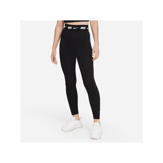 Damskie legginsy z wysokim stanem Nike Sportswear Club - Czerń ze sklepu Nike poland w kategorii Spodnie damskie - zdjęcie 161526288