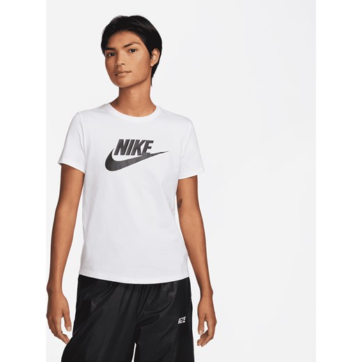 Damski T-shirt z logo Nike Sportswear Essentials - Biel ze sklepu Nike poland w kategorii Bluzki damskie - zdjęcie 161526305