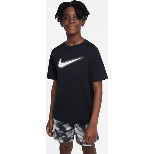 Koszulka treningowa z nadrukiem dla dużych dzieci (chłopców) Nike Dri-FIT Multi - Czerń ze sklepu Nike poland w kategorii T-shirty chłopięce - zdjęcie 161526348