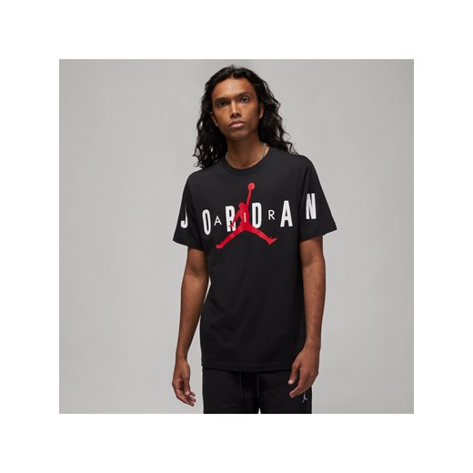 Męski elastyczny T-shirt Jordan Air - Czerń ze sklepu Nike poland w kategorii T-shirty męskie - zdjęcie 161526476