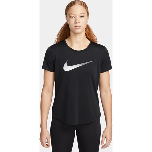 Damska koszulka z krótkim rękawem do biegania Nike Dri-FIT One - Czerń ze sklepu Nike poland w kategorii Bluzki damskie - zdjęcie 161526477