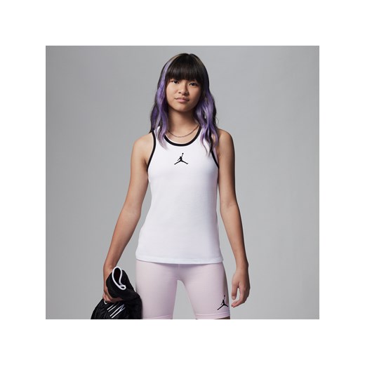 Koszulka treningowa bez rękawów 2 w 1 dla dużych dzieci Jordan - Biel ze sklepu Nike poland w kategorii Bluzki dziewczęce - zdjęcie 161526608