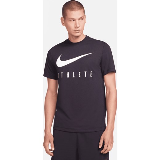 Męski T-shirt treningowy Nike Dri-FIT - Czerń ze sklepu Nike poland w kategorii T-shirty męskie - zdjęcie 161526709