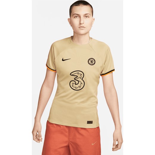 Damska koszulka piłkarska Nike Dri-FIT Chelsea F.C. Stadium 2022/23 (wersja trzecia) - Brązowy ze sklepu Nike poland w kategorii Bluzki damskie - zdjęcie 161527179