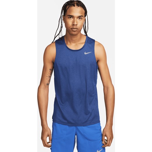 Męska koszulka bez rękawów do biegania Dri-FIT Nike Miler - Niebieski Nike M Nike poland