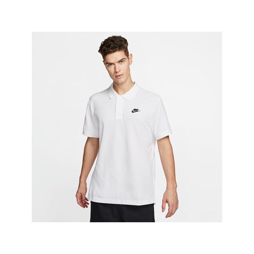 Biały t-shirt męski Nike z krótkim rękawem 