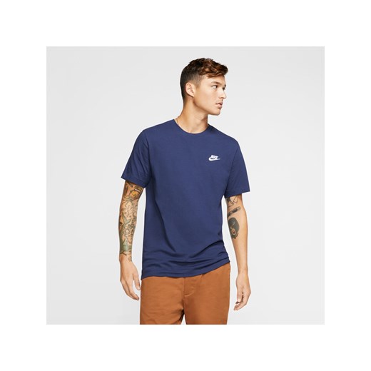T-shirt męski Nike Sportswear Club - Niebieski ze sklepu Nike poland w kategorii T-shirty męskie - zdjęcie 161528227