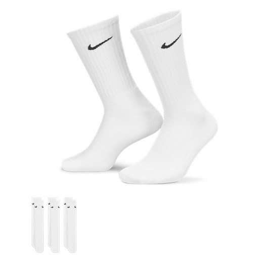 Klasyczne skarpety treningowe Nike Cushioned (3 pary) - Biel Nike 46-50 Nike poland