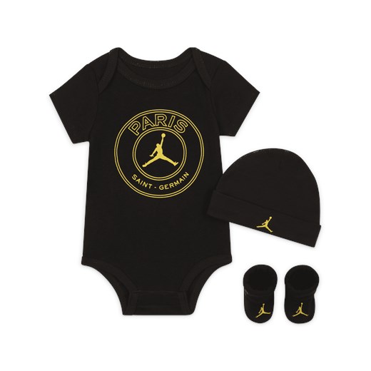 Zestaw body dla niemowląt (0–6 M) Paris Saint-Germain Bodysuit Box Set - Czerń Nike 0-6M promocyjna cena Nike poland