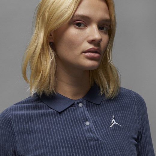 Damska welurowa koszulka z długim rękawem Jordan - Niebieski Jordan L Nike poland