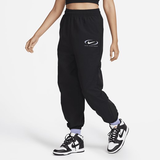Damskie joggery z tkaniny Nike Sportswear - Czerń Nike XL (EU 48-50) promocja Nike poland