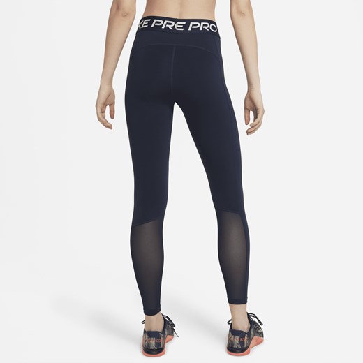 Damskie legginsy ze średnim stanem i wstawkami z siateczki Nike Pro - Niebieski Nike XS Nike poland