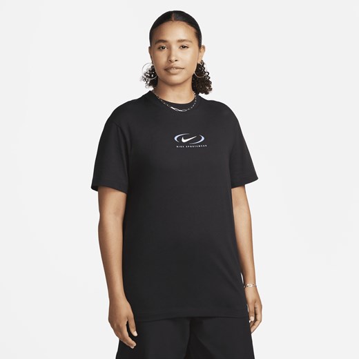 Damski T-shirt z nadrukiem Nike Sportswear - Czerń Nike XS (EU 32-34) promocyjna cena Nike poland