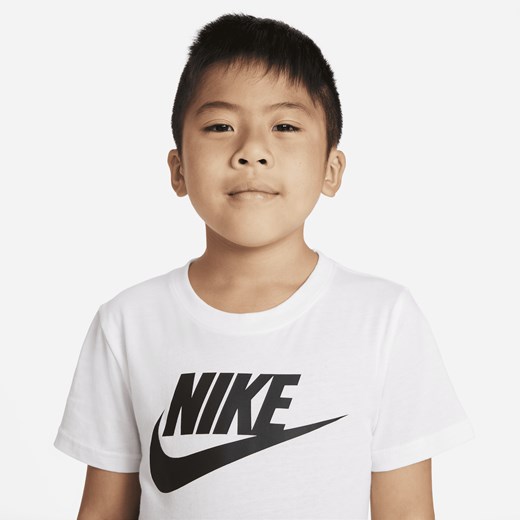 Biały t-shirt chłopięce Nike z krótkim rękawem 