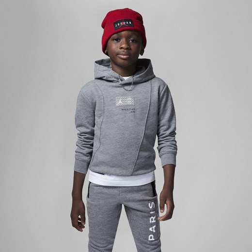 Bluza z kapturem z dzianiny dresowej dla małych dzieci Paris Saint-Germain Jordan 5 Nike poland
