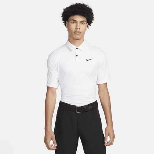 Męska koszulka polo do golfa w jednolitym kolorze Nike Dri-FIT Tour - Biel Nike 4XL Nike poland
