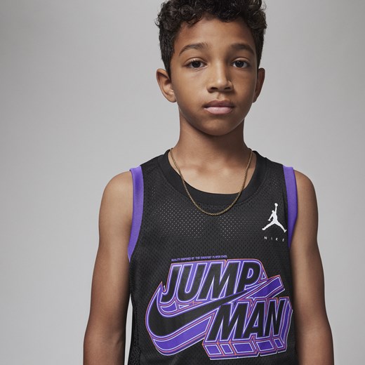 Koszulka dla dużych dzieci Jordan Jumpman x Nike Stacked Jersey - Czerń Jordan L Nike poland