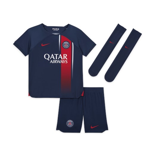Trzyczęściowy strój dla małych dzieci Nike Dri-FIT Paris Saint-Germain 2023/24 Nike L Nike poland