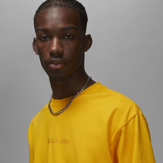 Męski T-shirt z długim rękawem Jordan Wordmark - Żółty Jordan 2XL Nike poland
