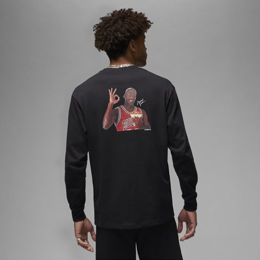 Męski T-shirt z długim rękawem Jordan Flight MVP 85 - Czerń Jordan XS Nike poland