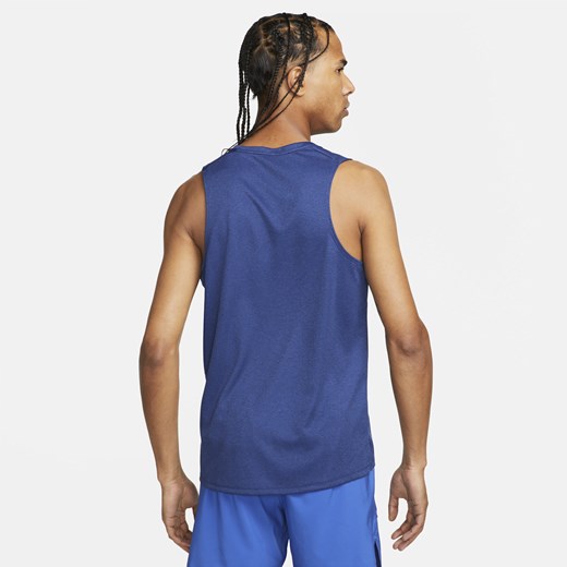 Męska koszulka bez rękawów do biegania Dri-FIT Nike Miler - Niebieski Nike M Nike poland