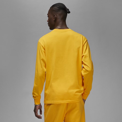 Męski T-shirt z długim rękawem Jordan Wordmark - Żółty Jordan XL Nike poland