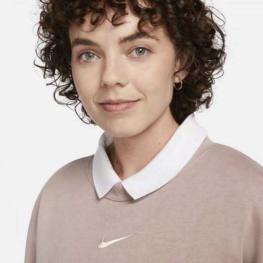 Damska bluza dresowa z półokrągłym dekoltem o dodatkowo powiększonym kroju Nike Nike XXL (EU 52-54) Nike poland