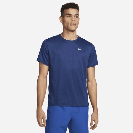 Męska koszulka z krótkim rękawem do biegania Nike Dri-FIT UV Miler - Niebieski Nike S Nike poland