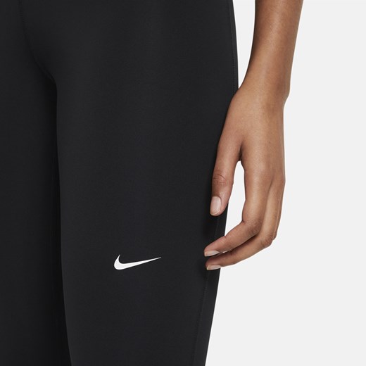 Damskie legginsy ze średnim stanem i wstawkami z siateczki Nike Pro - Czerń Nike L Nike poland