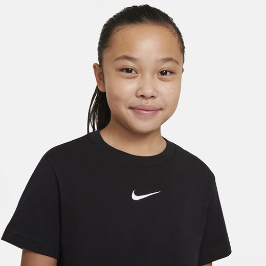 T-shirt dla dużych dzieci (dziewcząt) Nike Sportswear - Czerń Nike M Nike poland