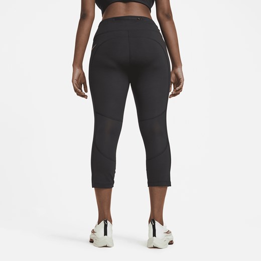 Damskie legginsy do biegania o skróconym kroju ze średnim stanem Nike Fast (duże Nike 2X Nike poland