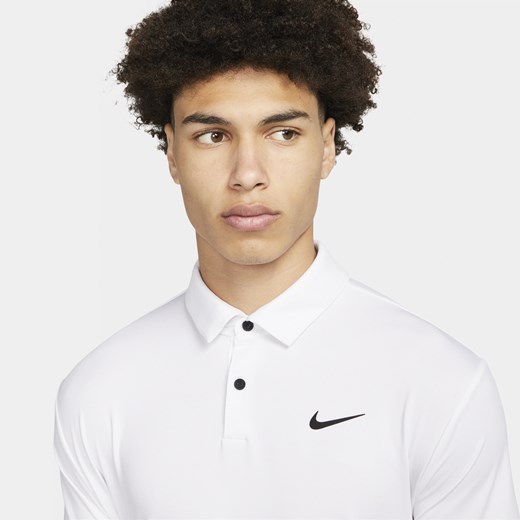 Męska koszulka polo do golfa w jednolitym kolorze Nike Dri-FIT Tour - Biel Nike M Nike poland