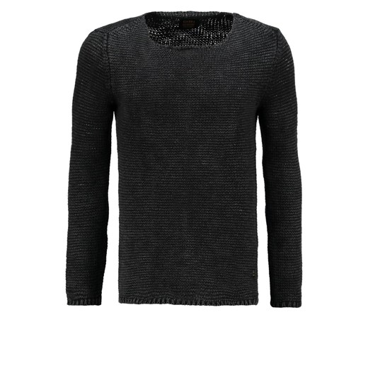 Gabba XANDER Sweter charcoal zalando czarny abstrakcyjne wzory