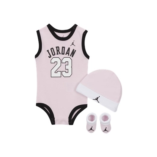 Zestaw body, czapka i buciki dla niemowląt Jordan Jumpman - Różowy Jordan 0-6M Nike poland