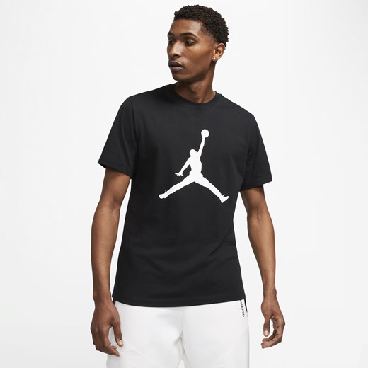 Czarny t-shirt męski Jordan z krótkim rękawem 