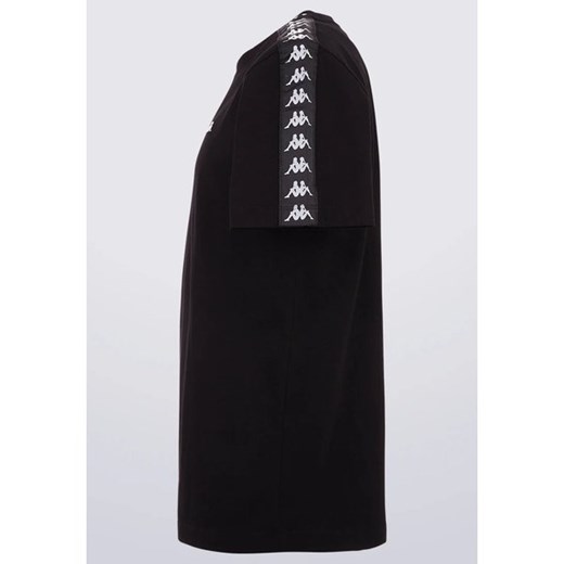 Kappa t-shirt męski czarny z bawełny z krótkimi rękawami 