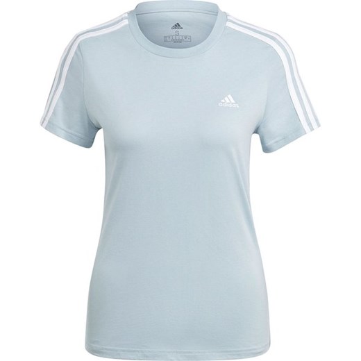 Koszulka damska Loungewear Essentials Slim 3-Stripes Tee Adidas ze sklepu SPORT-SHOP.pl w kategorii Bluzki damskie - zdjęcie 161555785