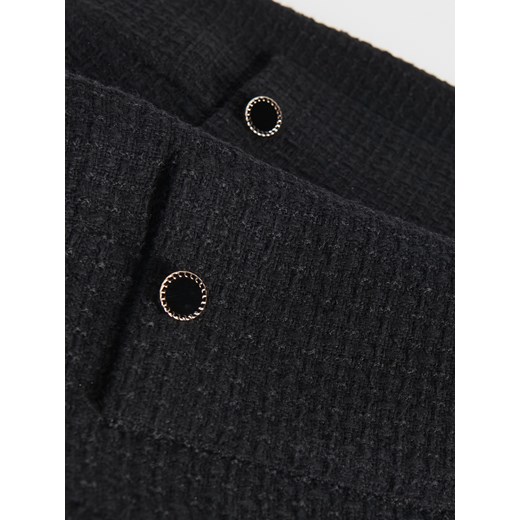 Spódnica Reserved mini czarna z tkaniny 