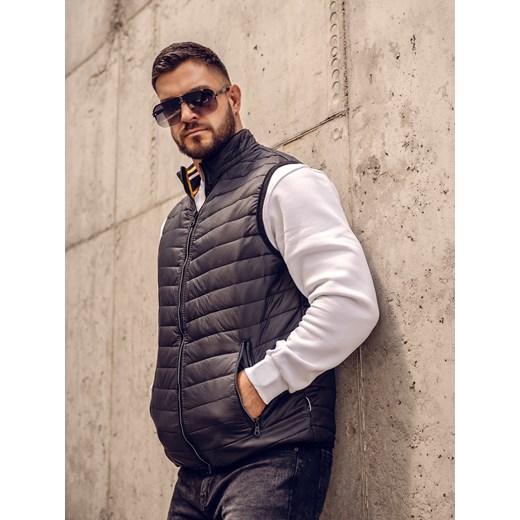 Czarna pikowana kamizelka męska Denley 7103A XL promocja Denley