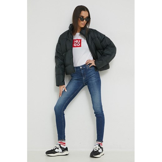Converse kurtka puchowa damska kolor czarny zimowa oversize Converse M PRM