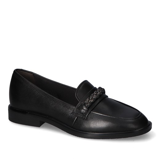 Mokasyny Tamaris 1-24208-41/001 Czarne lico ze sklepu Arturo-obuwie w kategorii Mokasyny damskie - zdjęcie 161578346