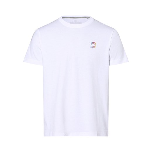 Nils Sundström T-shirt męski Mężczyźni Bawełna biały nadruk ze sklepu vangraaf w kategorii T-shirty męskie - zdjęcie 161582347